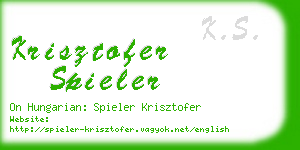 krisztofer spieler business card